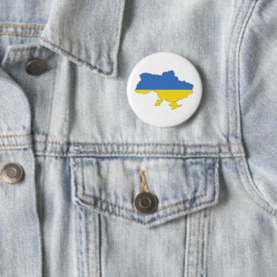 Ukraine Flag 6 Cm Round Badge