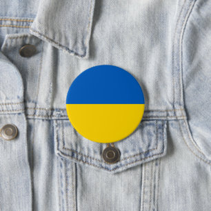 Ukraine flag 7.5 cm round badge