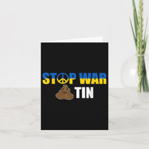 Ukraine Flag Against War Solidarity Peace Card