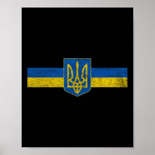Ukraine Flag And Coat Of Arms Odessa Kiev 1 Poster