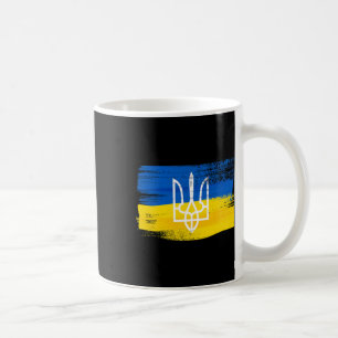 Ukraine Flag And Coat Of Arms Painted Ukrainian Pa Coffee Mug
