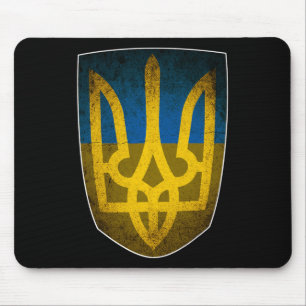 Ukraine Flag And Trident Ukrainian Mouse Pad