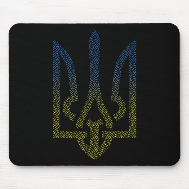 Ukraine Flag And Trident Ukrainian  Mouse Pad (Front)