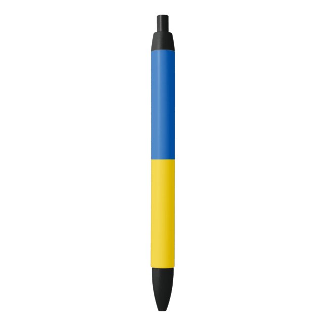 Ukraine Flag Black Ink Pen (Front Vertical)
