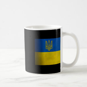 Ukraine Flag Blue And Yellow With Coat Of Arms Tri Coffee Mug