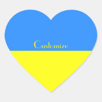 Ukraine Flag Blue Yellow Heart Thunder_Cove