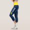 Ukraine flag blue yellow high waist Capri leggings