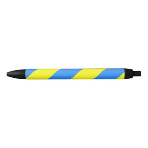 Ukraine Flag Blue Yellow Thunder_Cove Black Ink Pen