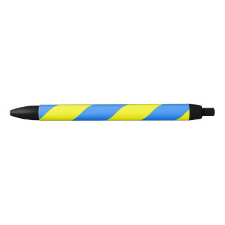Ukraine Flag Blue Yellow Thunder_Cove Black Ink Pen