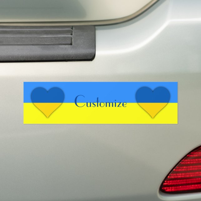 Ukraine Flag Blue Yellow Thunder_Cove Bumper Sticker (On Car)