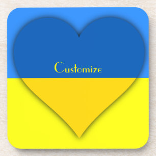 Ukraine Flag Blue Yellow Thunder_Cove Coaster