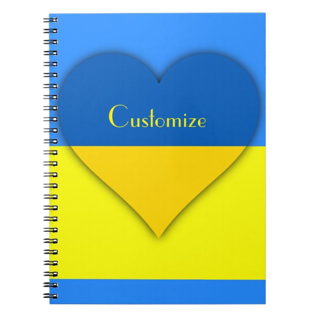 Ukraine Flag Blue Yellow Thunder_Cove  Notebook (Front)