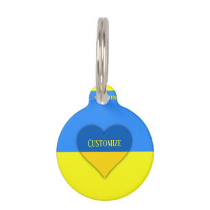 Ukraine Flag Blue Yellow Thunder_Cove Pet Tag
