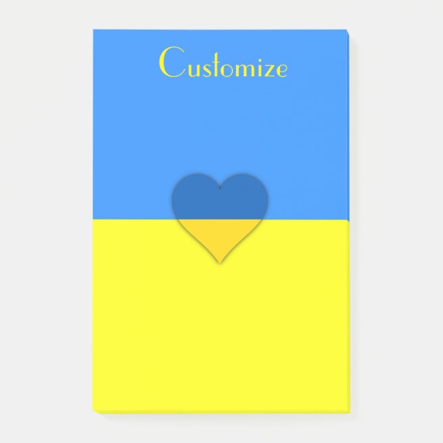Ukraine Flag Blue Yellow Thunder_Cove Post-it Notes (Front)