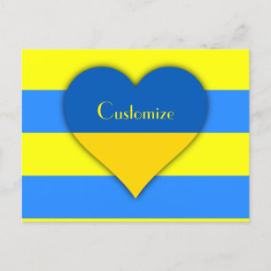 Ukraine Flag Blue Yellow Thunder_Cove Postcard