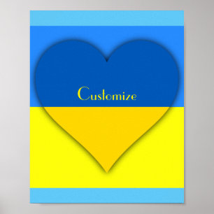 Ukraine Flag Blue Yellow Thunder_Cove Poster