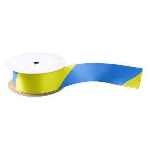 Ukraine Flag Blue Yellow Thunder_Cove Satin Ribbon