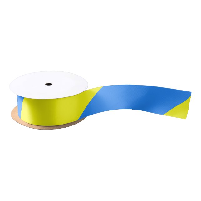 Ukraine Flag Blue Yellow Thunder_Cove Satin Ribbon (Spool)