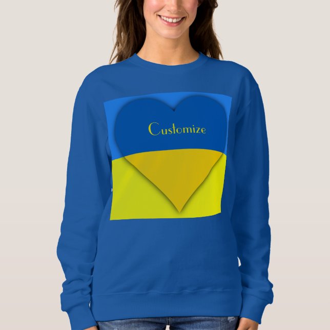 Ukraine Flag Blue Yellow Thunder_Cove   Sweatshirt (Front)