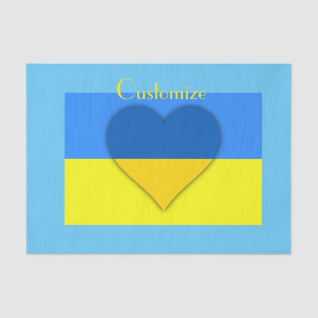 Ukraine Flag Blue Yellow Thunder_Cove Tissue Paper (Front)