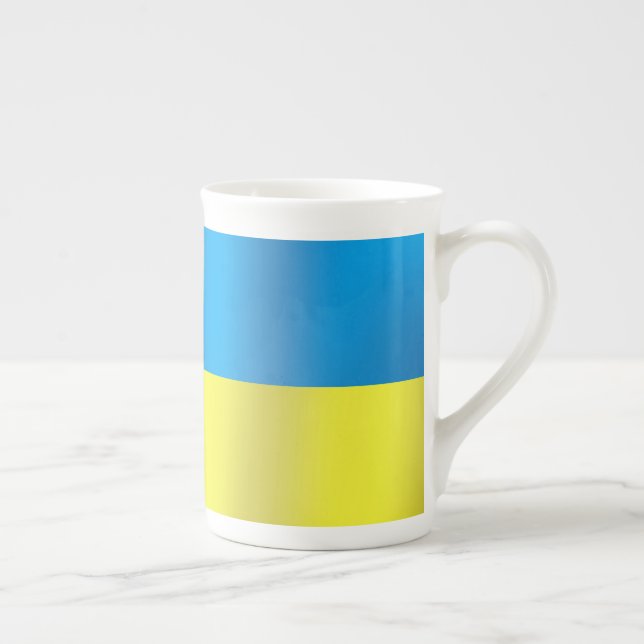 Ukraine Flag Bone China Mug (Right)