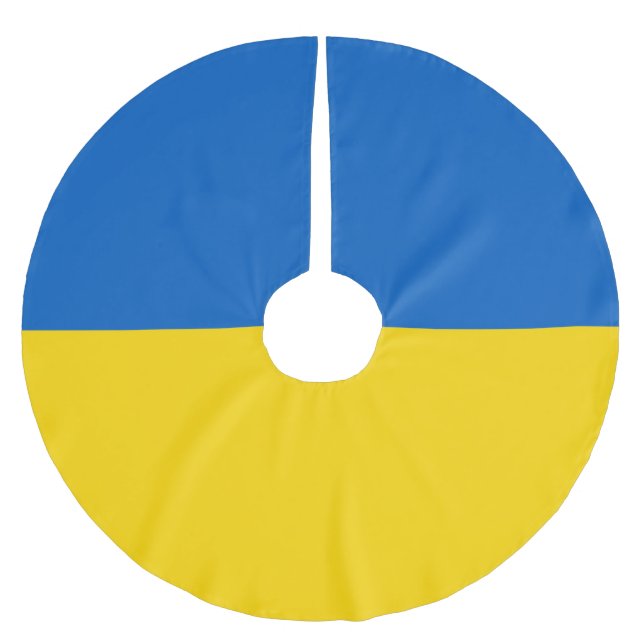 Ukraine flag brushed polyester tree skirt (Front)