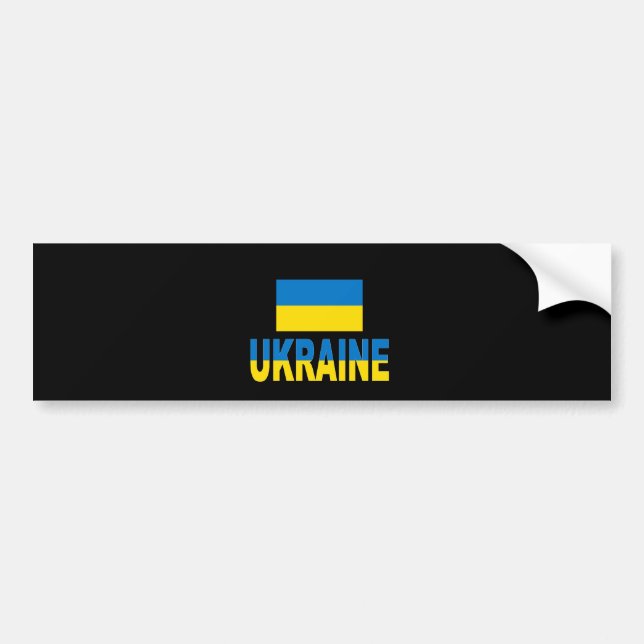 Ukraine flag bumper sticker (Front)