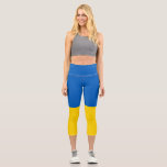 Ukraine flag capri leggings<br><div class="desc">Flags of the world's nations in high resolution for you to display with pride.</div>
