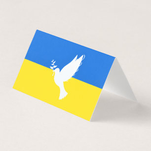Ukraine Flag Card Peace Dove - Freedom