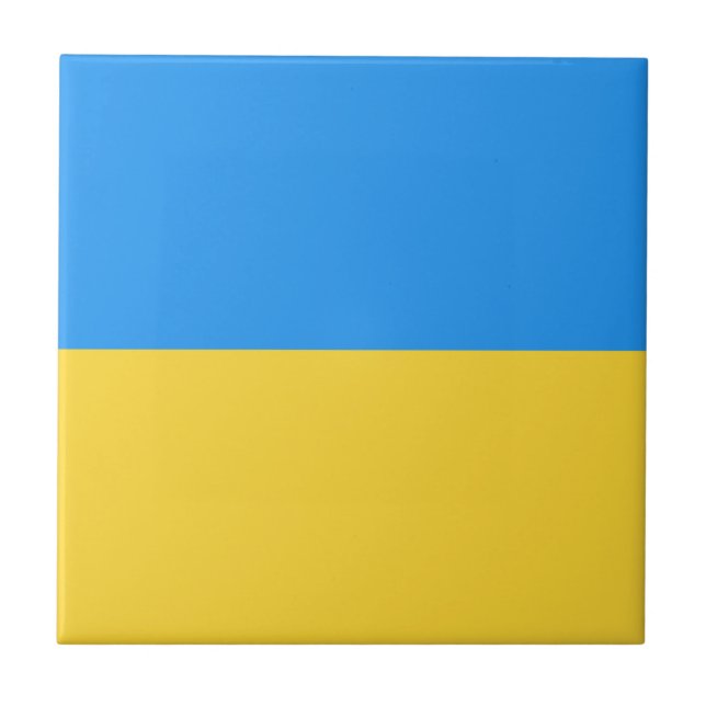 Ukraine flag ceramic tile (Front)