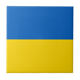 Ukraine flag ceramic tile