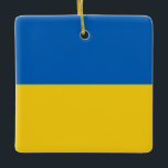 Ukraine Flag Christmas Ceramic Ornament<br><div class="desc">Simple Ukraine Flag Christmas Ceramic Ornament</div>