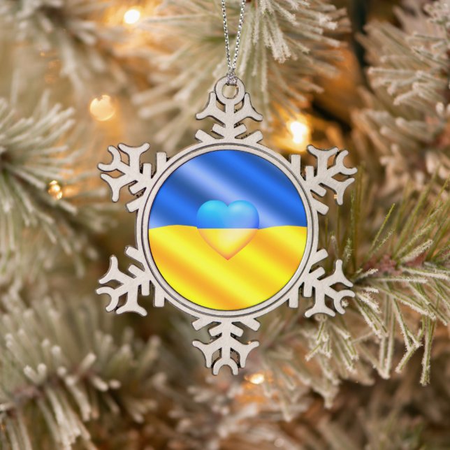 Ukraine Flag Christmas Ornament Peace Freedom (Tree)