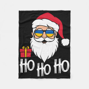Ukraine Flag Christmas Pajamas Santa Claus Ukraini Fleece Blanket