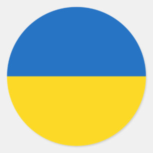 Ukraine Flag Classic Round Sticker