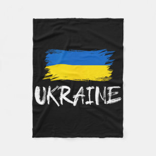 Ukraine Flag Clic Ukrainian Pride Brushed Souvenir Fleece Blanket