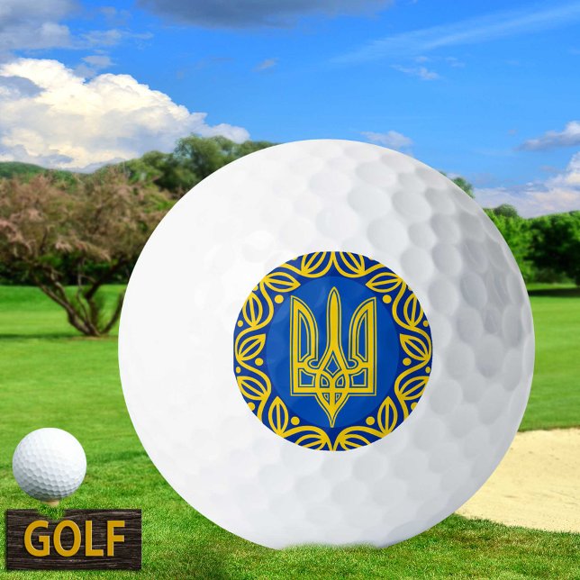 Ukraine, Flag, Coat of Arms, Ukrainian Tryzub Golf Balls (Creator Uploaded)