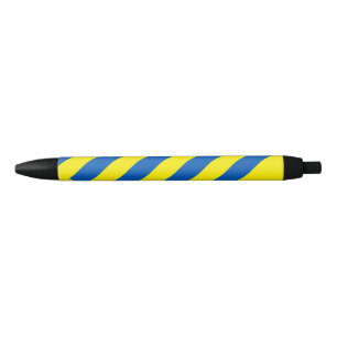 Ukraine Flag Colours Modern Black Ink Pen