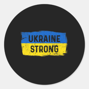 Ukraine Flag Cool Ukrainian Flags Men Women  Classic Round Sticker