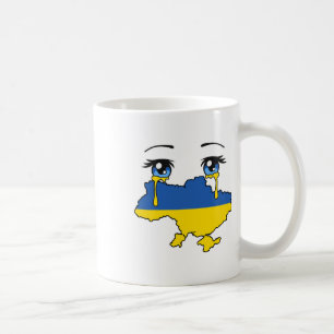 Ukraine Flag Crying Tears For Ukraine 1 Coffee Mug