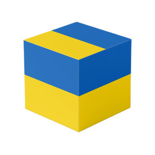 Ukraine flag cube