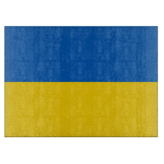 Ukraine flag cutting board (Front)