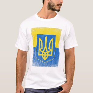 Ukraine Flag Distressed Awesome Gift For Support T-Shirt