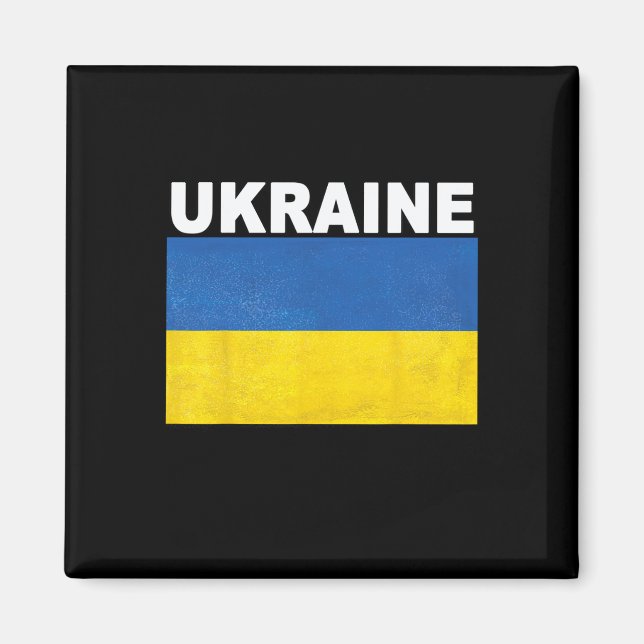Ukraine Flag Distressed-effect Design  Magnet (Front)