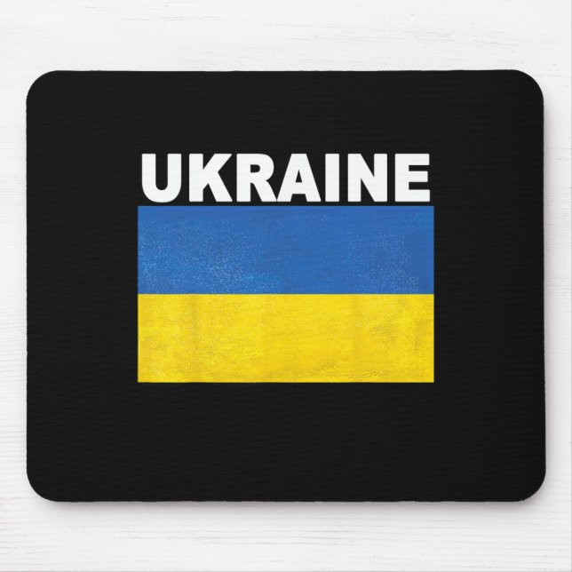 Ukraine Flag Distressed-effect Design  Mouse Pad (Front)
