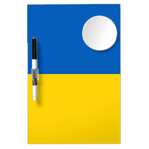 Ukraine flag dry erase board with mirror