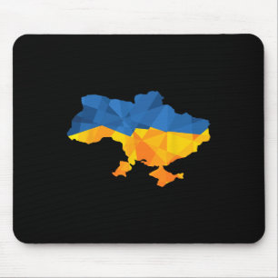 Ukraine Flag Emblem Map Patriot For Men And Women  Mouse Pad