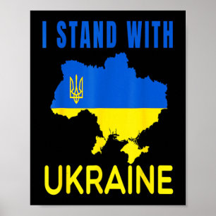 Ukraine flag emblem map patriot poster