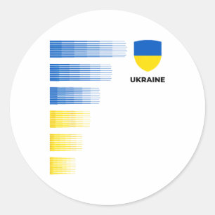 Ukraine Flag Emblem Patriotic Ukraine National Pri Classic Round Sticker