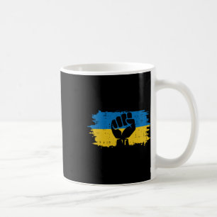 Ukraine Flag Fist Ukrainian Resistance Protest Men Coffee Mug